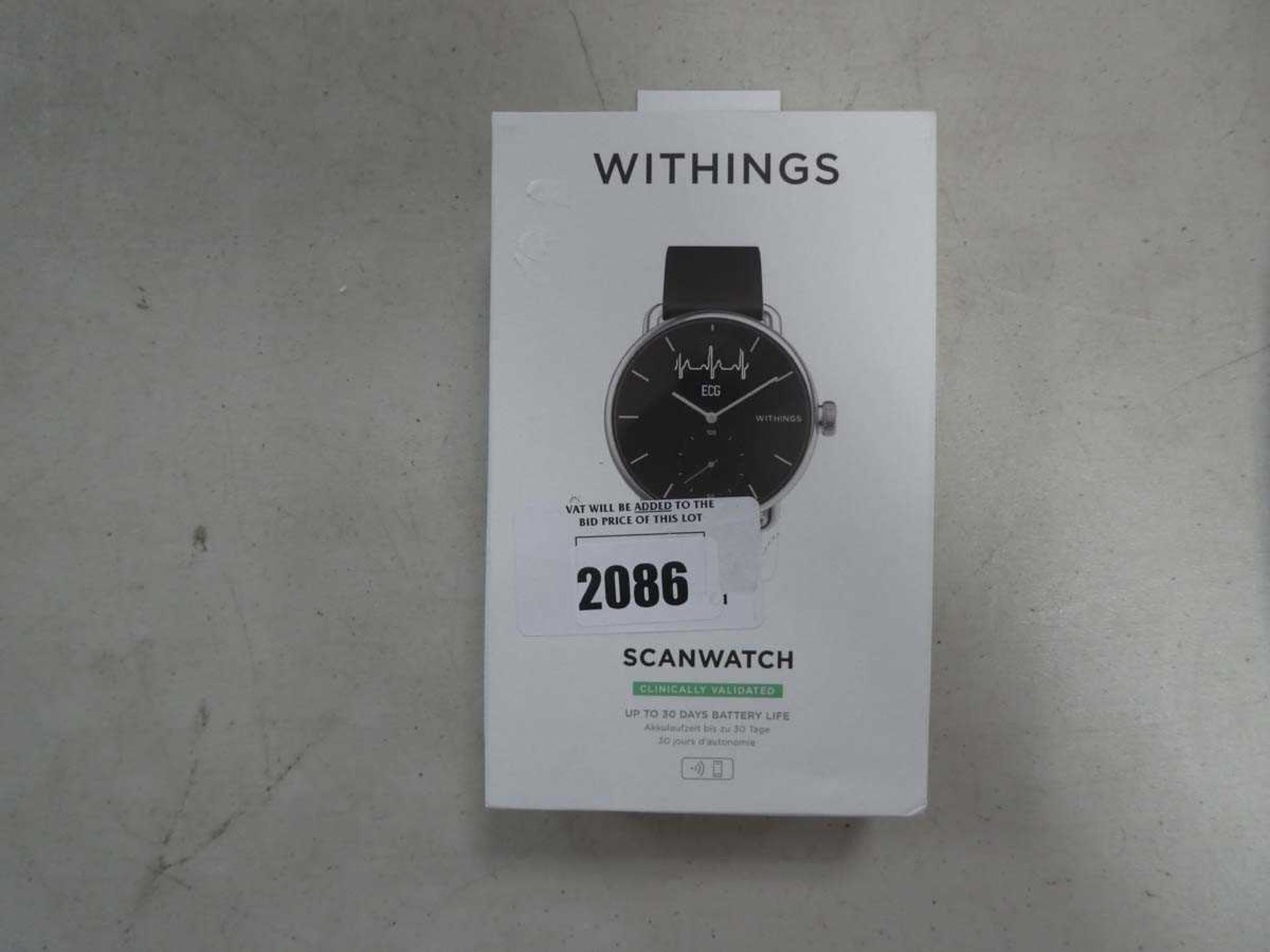 +VAT Withings scan watch with box