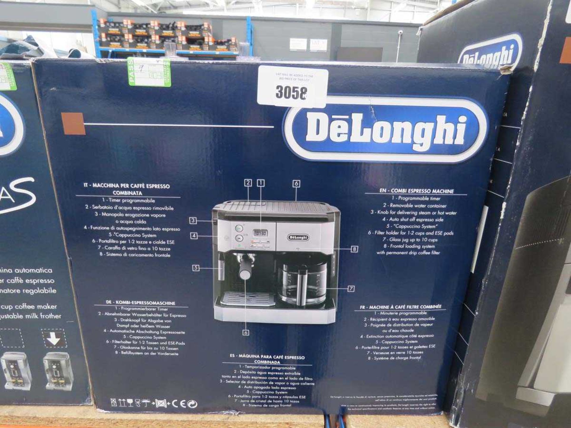 +VAT Delonghi Combi Espresso machine with box