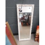 Rectangular mirror in cream frame