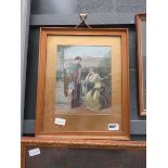 Framed and glazed picture of classical Greek couple