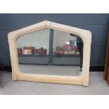 Overmantle in composite stone frame