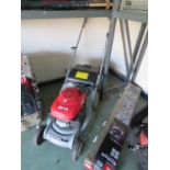 Honda HRP425 self propelled petrol lawn mower with grass box and rear roller