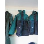 Shakespeare blue and green outdoor weatherproof jacket, size L