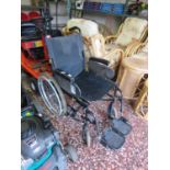 Black collapsible wheelchair