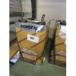 +VAT 2 5L tubs of Ronseal natural colour waterproof decking protector