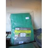 +VAT Packaged heavy duty green mono tarpaulin, size 3mx4m