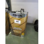 +VAT 2 5L tubs of Ronseal natural colour waterproof decking protector