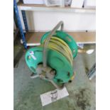 Garden hose on reel