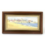 Thomas McAndrew (1916-2002),A coastal view,signed,oil on artists' board,13 x 34 cmCondition