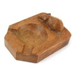 A Robert 'Mouseman' Thompson carved oak ashtray, w. 10 cm