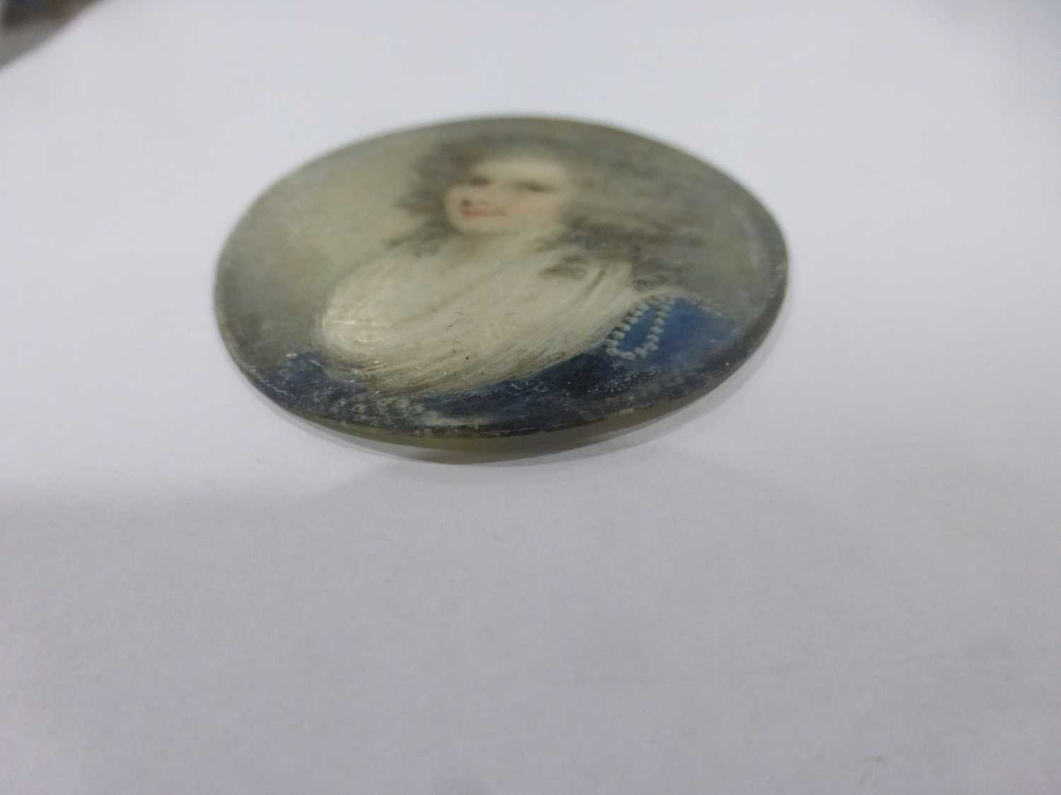 A group of three various 19th century and later miniature portraits depicting an 18th century lady - Image 7 of 12