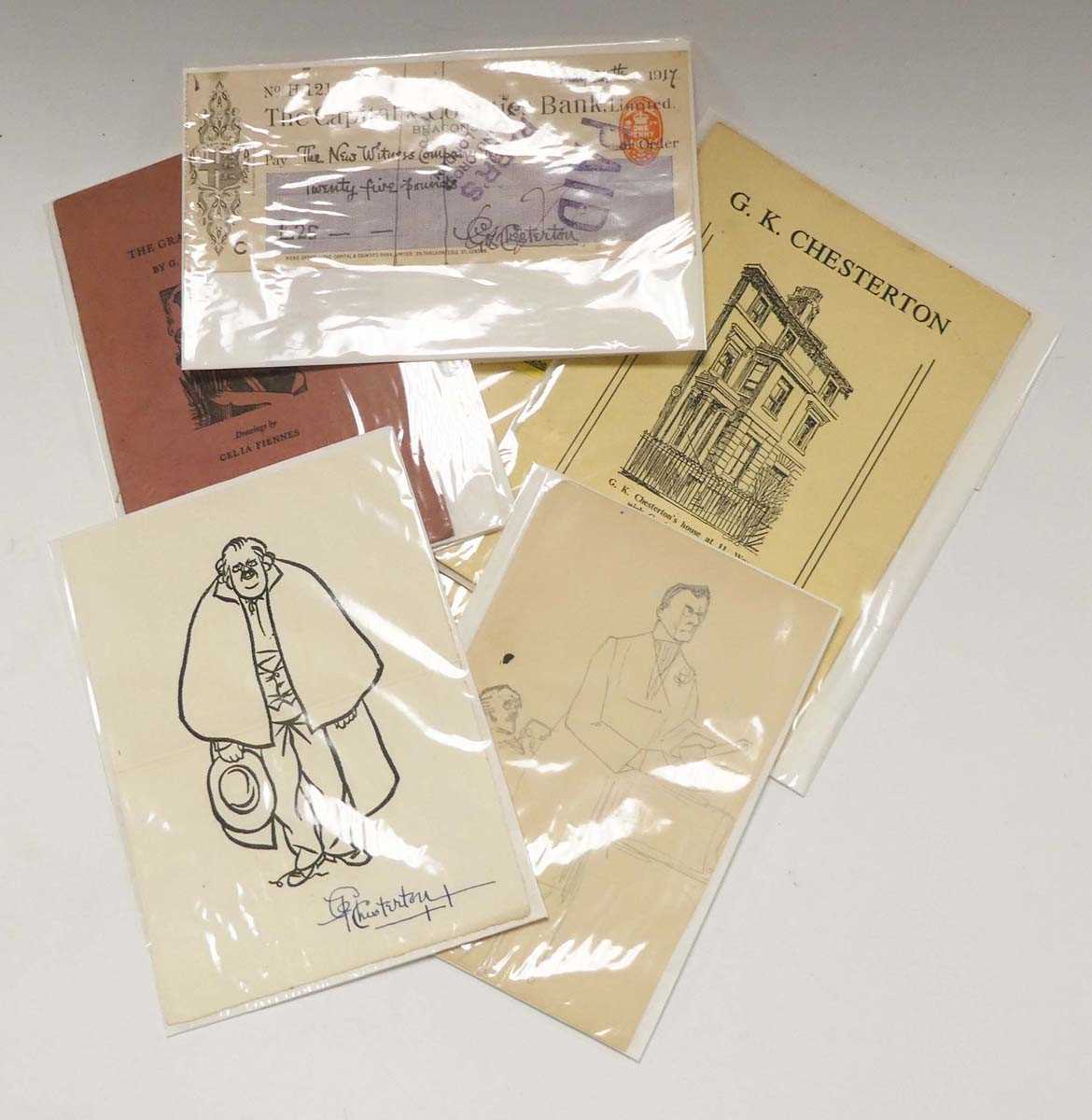 G.K. Chesterton Archive : A small collection of miscellaneous items which help to reflect some of - Image 3 of 4