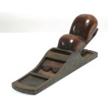 Unnamed 9 inch Irish pattern no 2 chariot plane with mahogany wedge