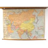 Johnston W. & A.K. and Bacon G.W. : Asia C.1955. Large scale coloured 'Political' map of the