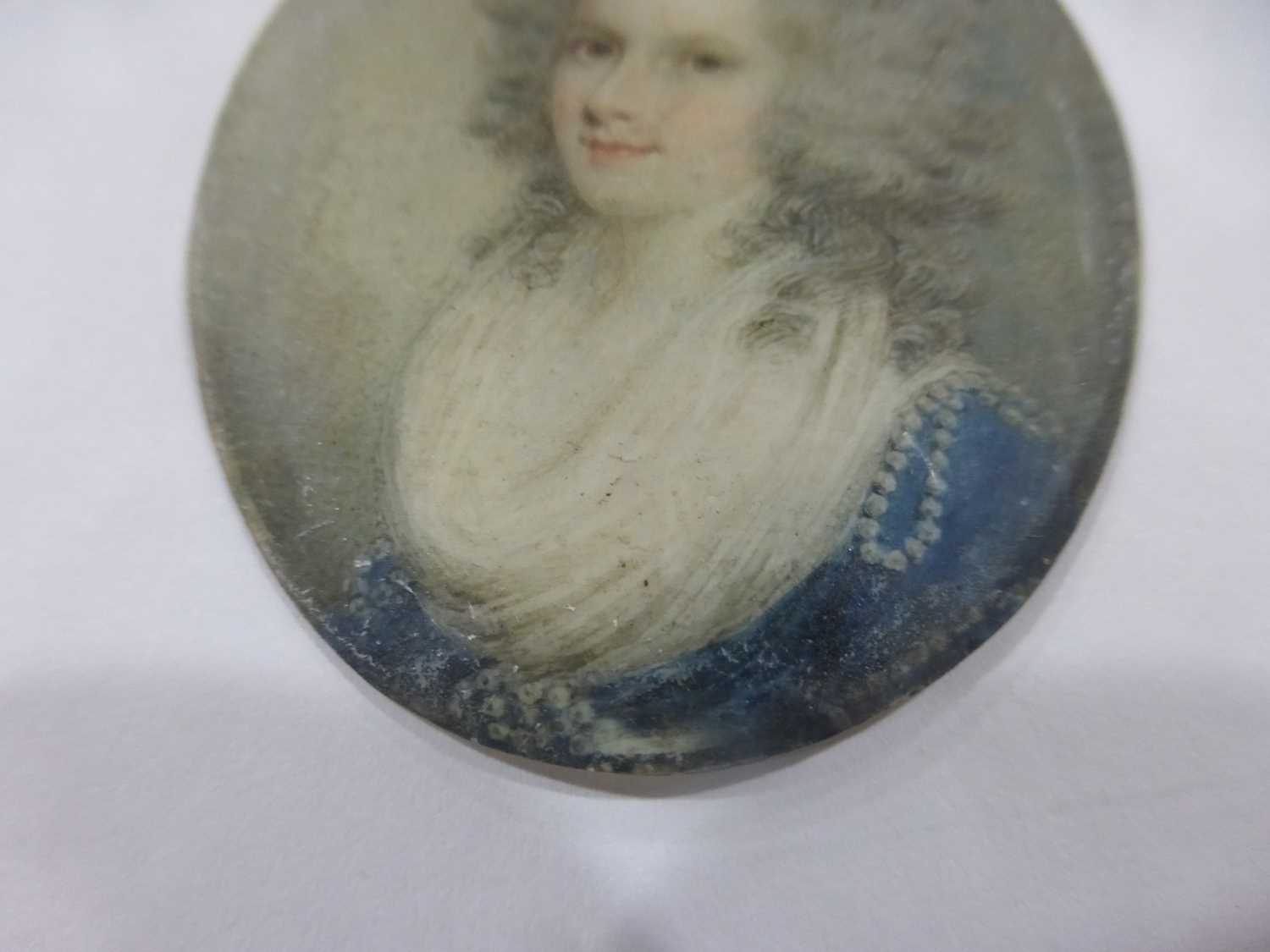 A group of three various 19th century and later miniature portraits depicting an 18th century lady - Image 4 of 12