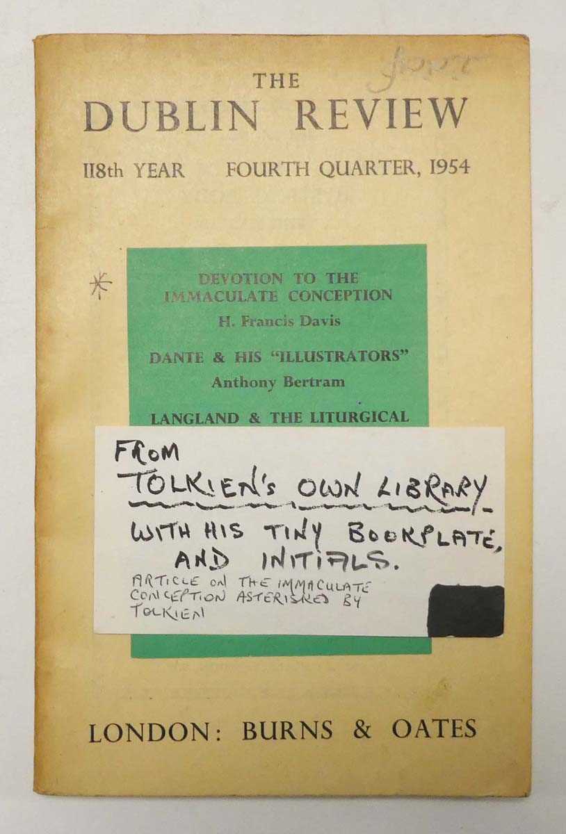 The Dublin Review, Fourth Quarter, 1954. London : Burns & Oates. This copy has Tolkien's initials - Image 3 of 3