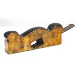 Unnamed 7 1/2 x 1 1/4 inch gunmetal and steel soled shoulder plane with rosewood infill