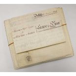 A collection of 12 various Indentures and Deeds ranging in date from 1813 to 1842, relating to Yew