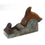 Unnamed 5 1/4 inch no 6 (?) steel bodied and walnut infill chariot plane