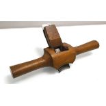 Beech handled concave spokeshave with iron by Atkins & Son