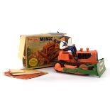 A Tri-ang Minic Series II tractor with bulldozer, boxedCondition report: Box poor. Playworn