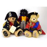 A limited edition Hermann 'Nelson' bear, h. 41 cm, a similar commemorative bear and a Merrythought