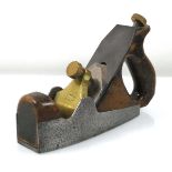 Norris A5 metal bodied adjustable smoothing plane with stained beech infill and brass lever