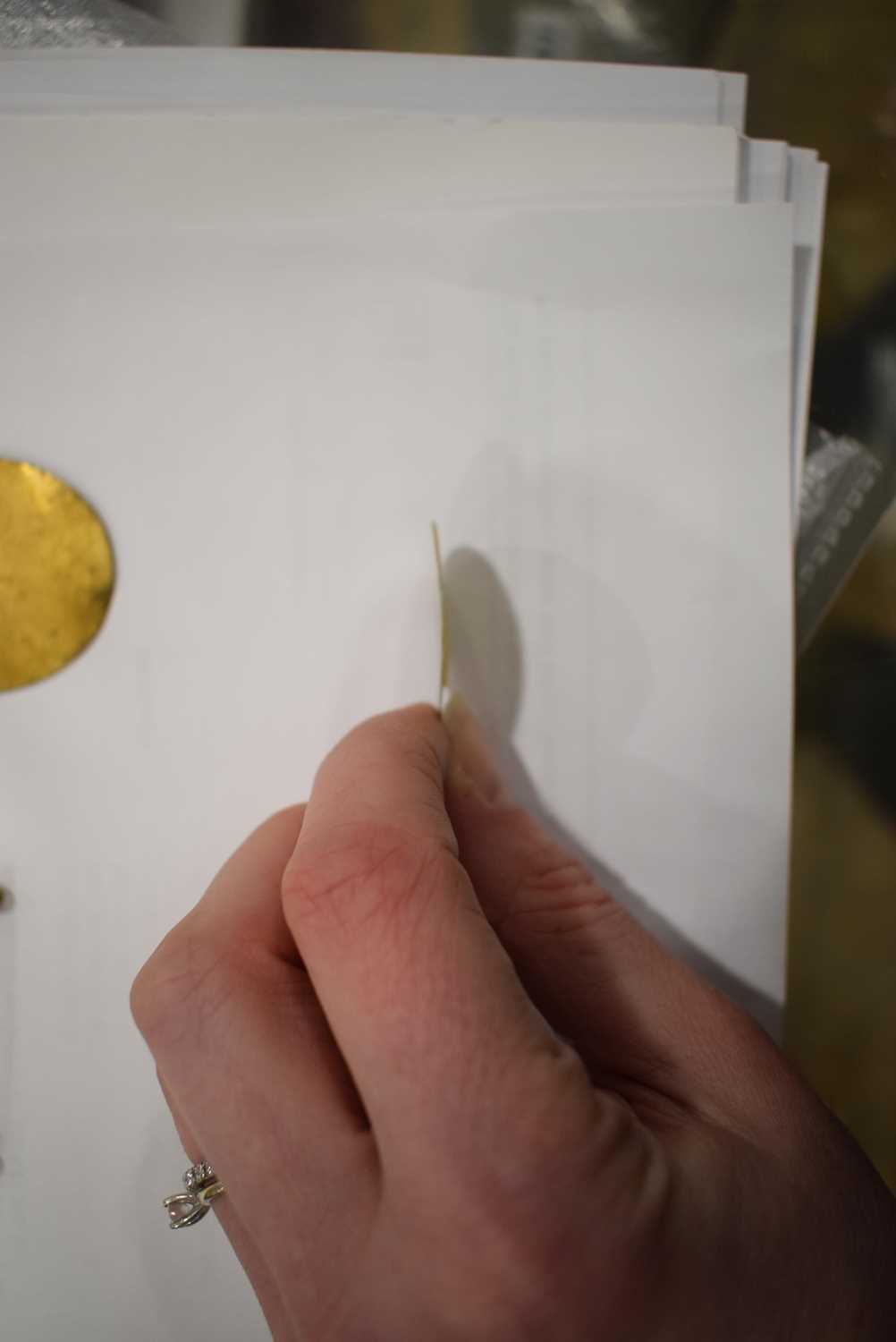 A miniature head and shoulders portrait of a young girl within a gilt metal and champlevé mount, 6 x - Image 6 of 6