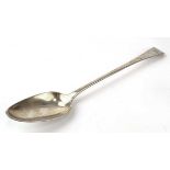 A George III silver old English pattern basting spoon, maker NH, London 1798, l. 30.5 cm, 4