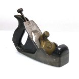 Norris no. 50 metal bodied adjustable smoothing plane with ebonized infill and brass lever