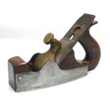 Preston 7 1/4 inch steel dovetail bodied smoothing plane with rosewood infill, gunmetal lever and