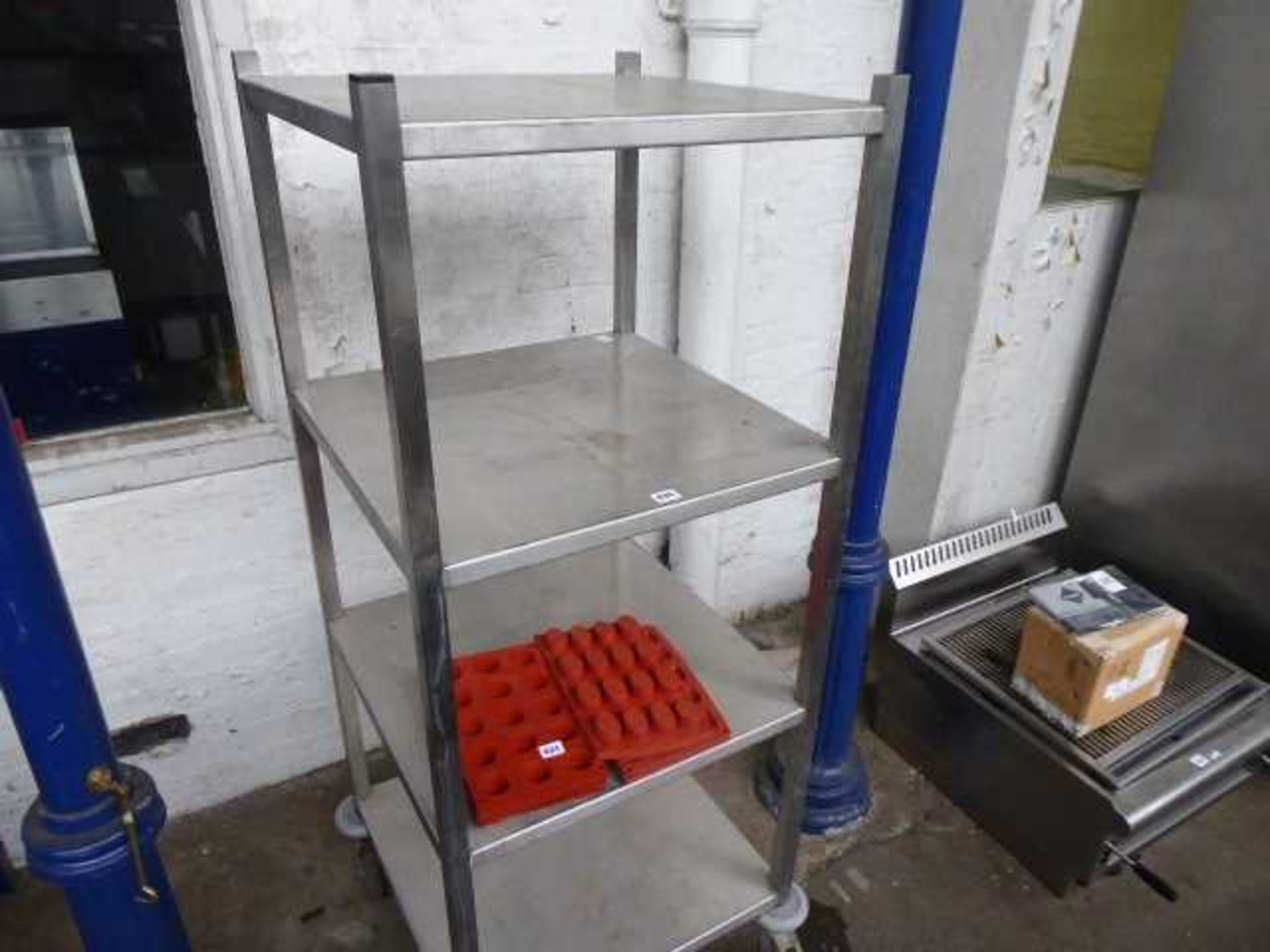 60cm square stainless steel 4-tier rack