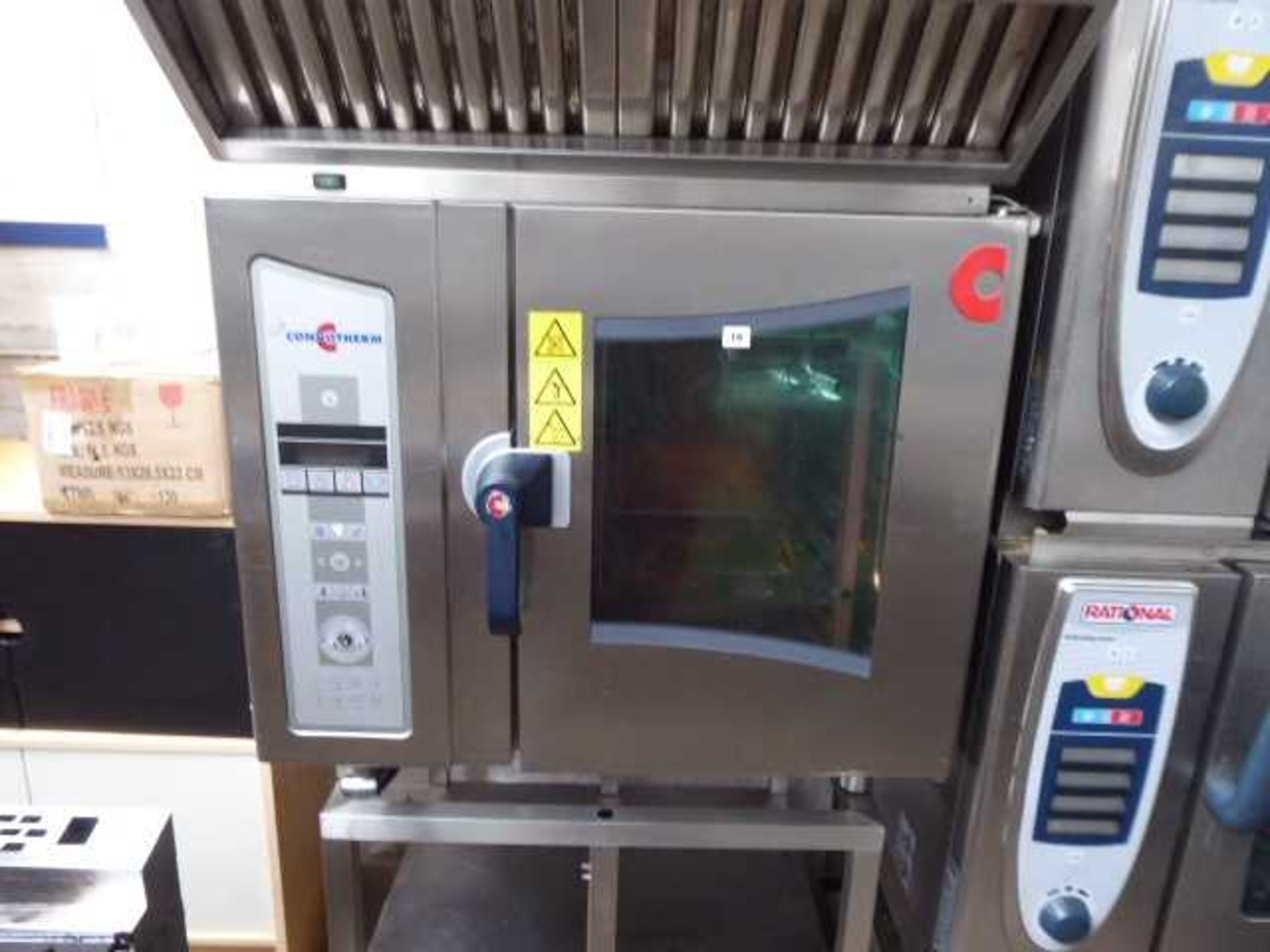 94cm electric Convotherm model CV+6.10/10.10, Ten shelf combination oven on stand with extraction - Image 2 of 6