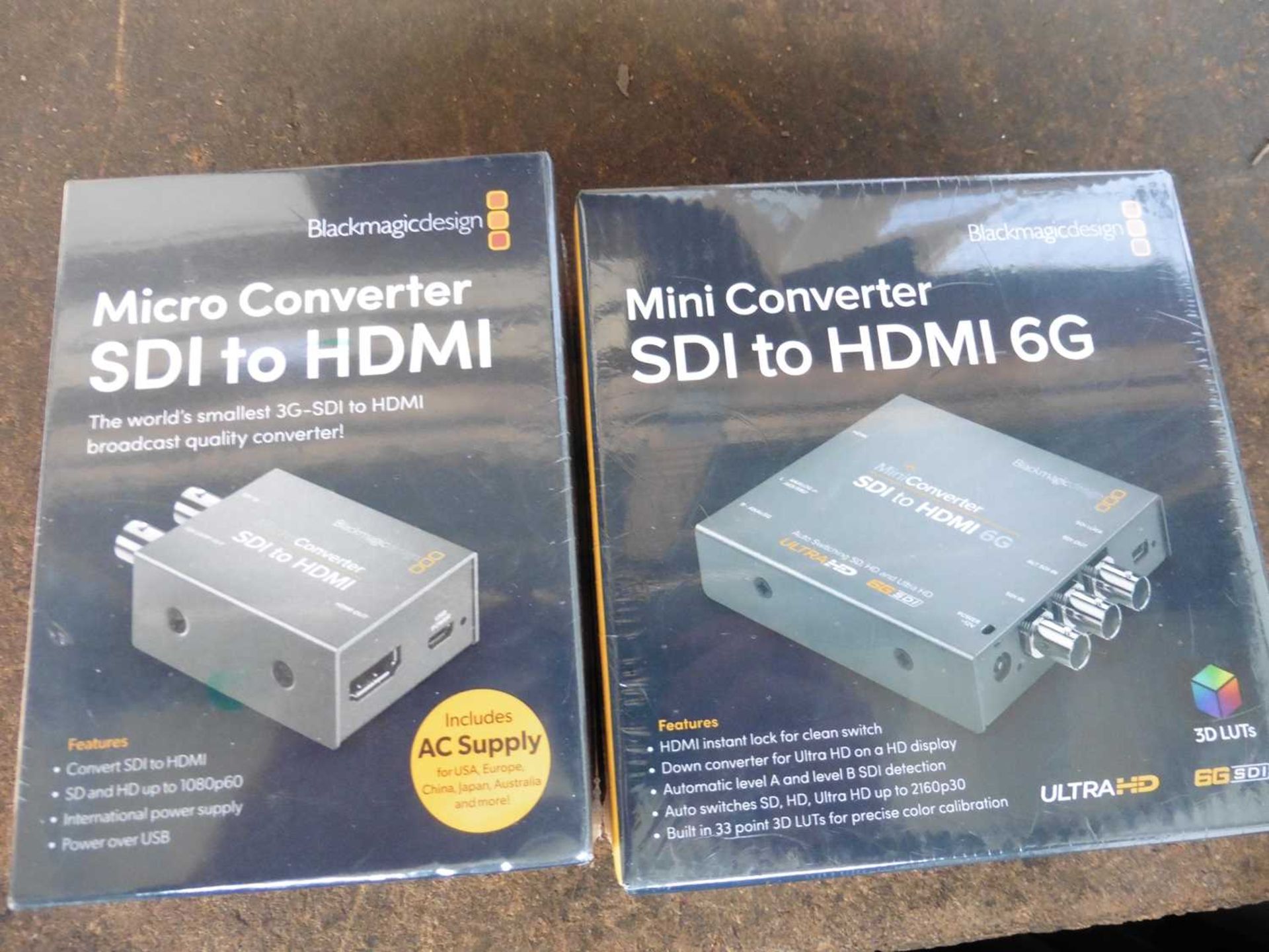 +VAT 1 Blackmagicdesign mini converter SDi to HDMi 6G and 1 Blackmagicdesign Micro convertor SDi