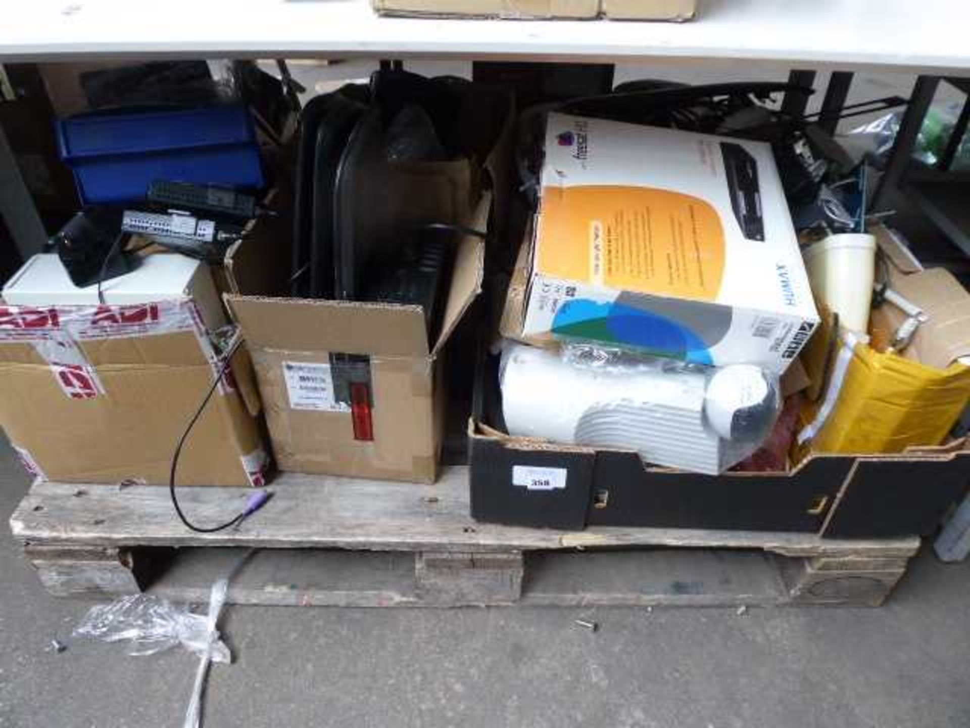 +VAT Pallet of assorted electrical items and IT parts