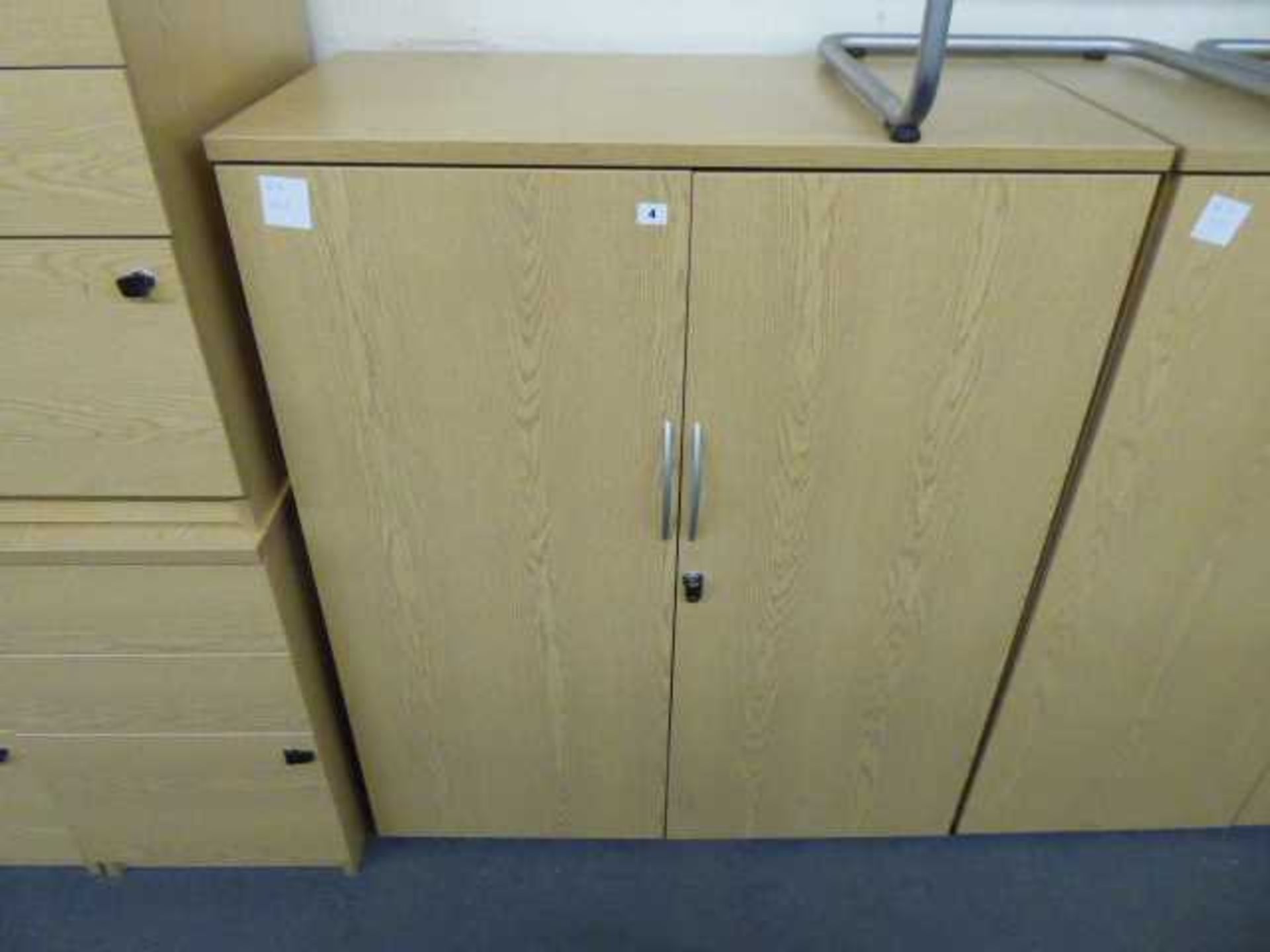 100cm oak 2-door stationery cabinet