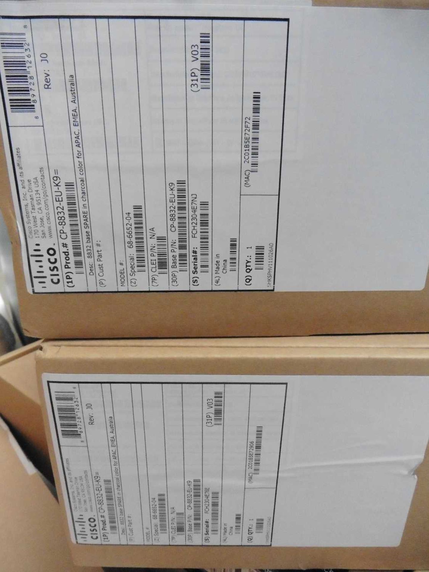 +VAT Qty of Cisco boxed parts including 2 boxed UC conference phones model CP8832 and 2 boxed 10 por - Image 3 of 7