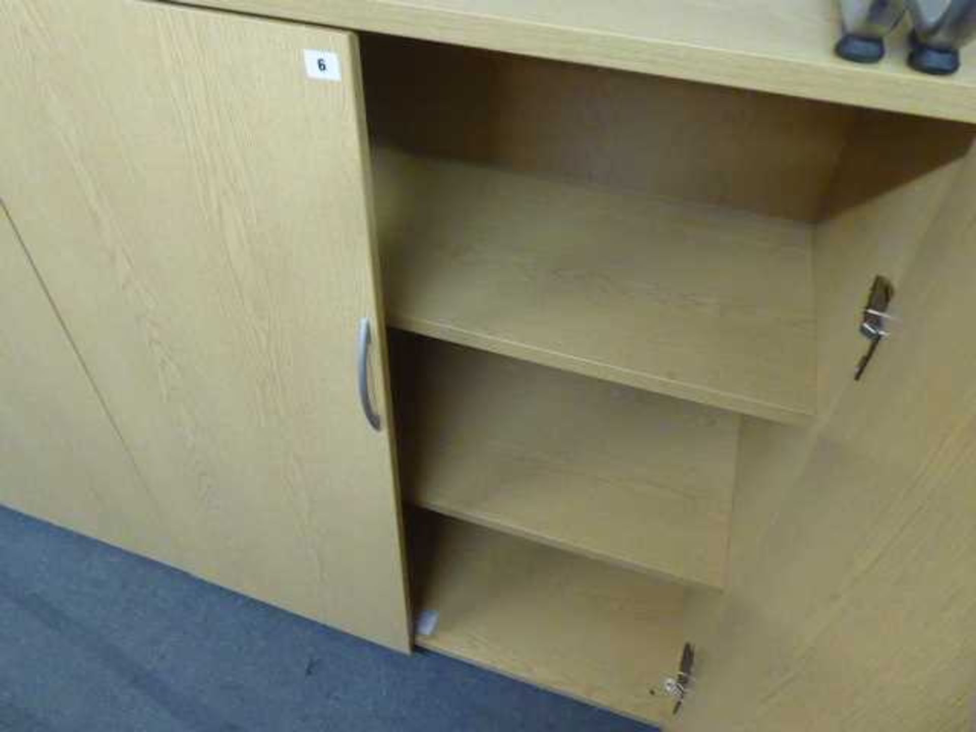 100cm oak 2-door stationery cabinet - Image 2 of 2