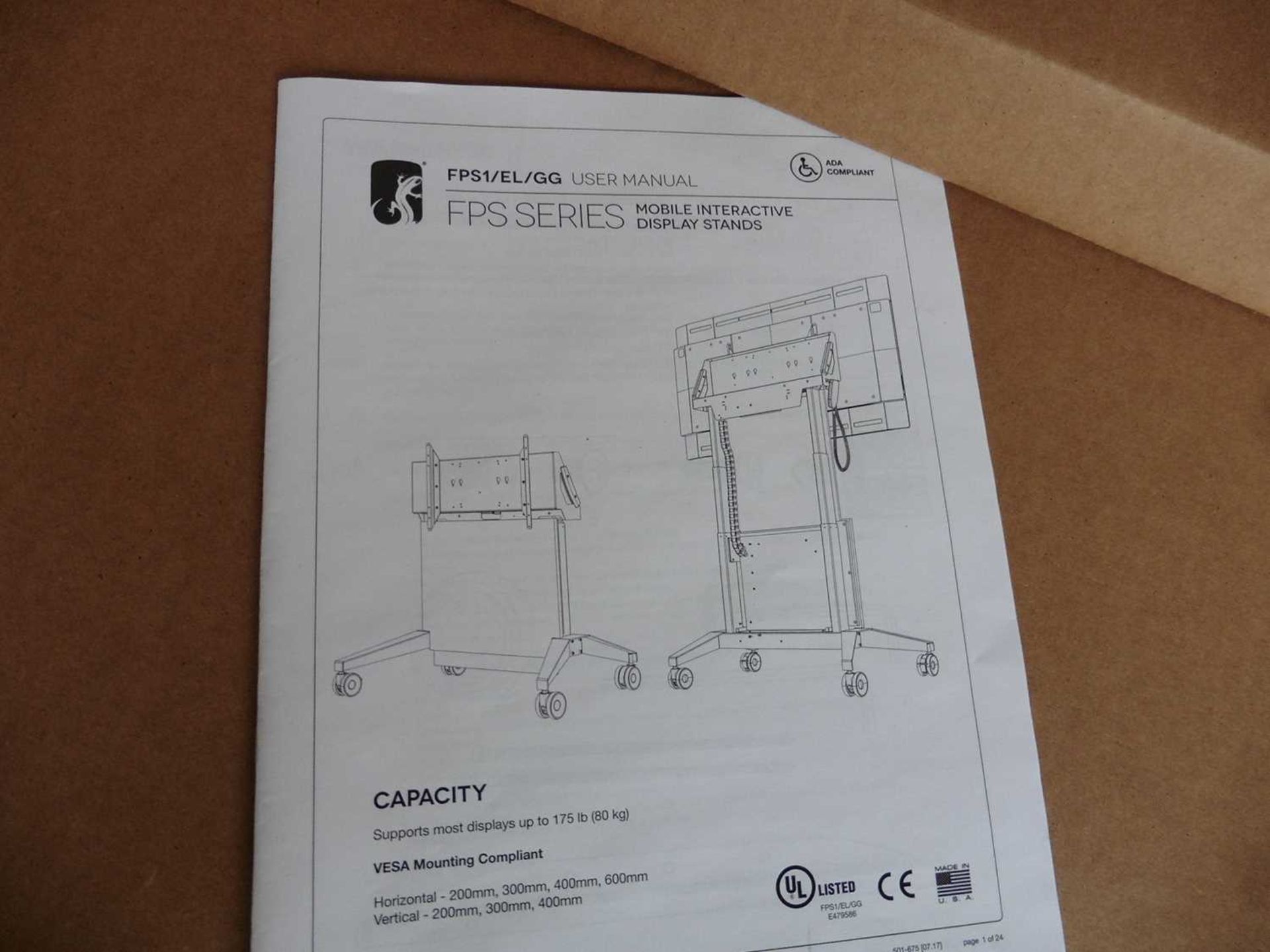 +VAT Salamander Designs large mobile interactive display stand, FPS1/EL/GG capacity up to 80kg - Image 2 of 2