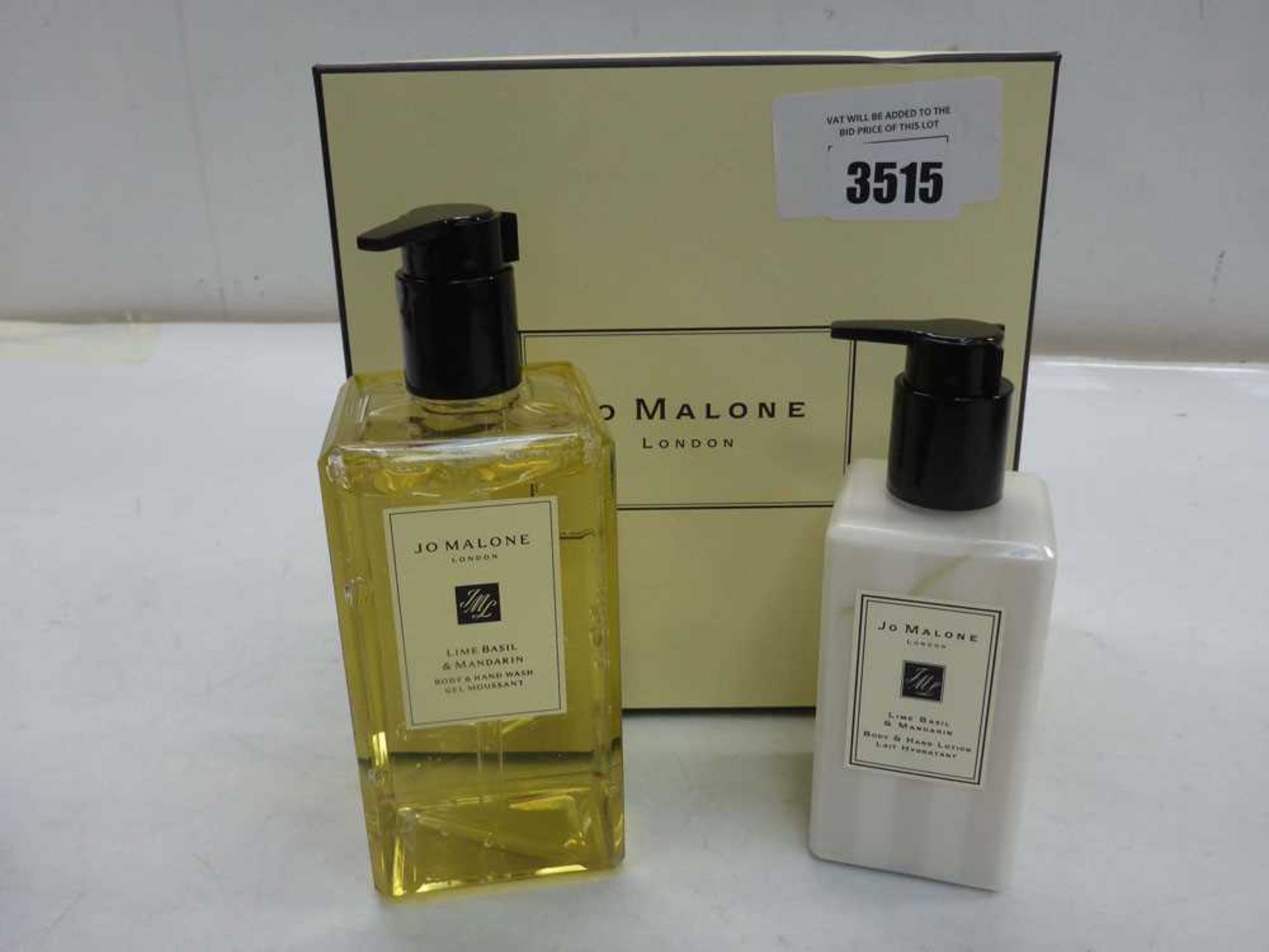 +VAT Jo Malone Lime Basil & Mandarin body & hand wash 500ml & body & hand lotion 250ml gift set