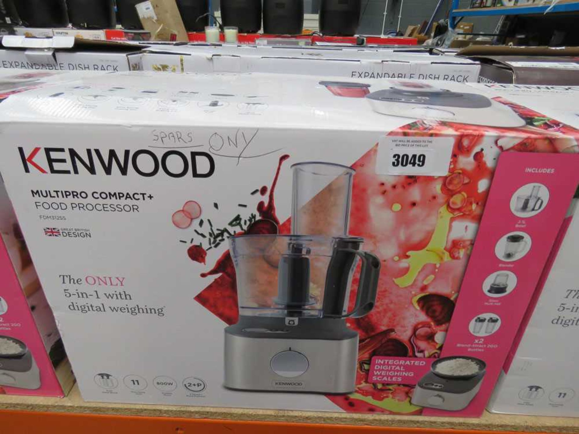 +VAT Kenwood Multi Pro Compact food processor (for spares only, no unit) - Image 2 of 2