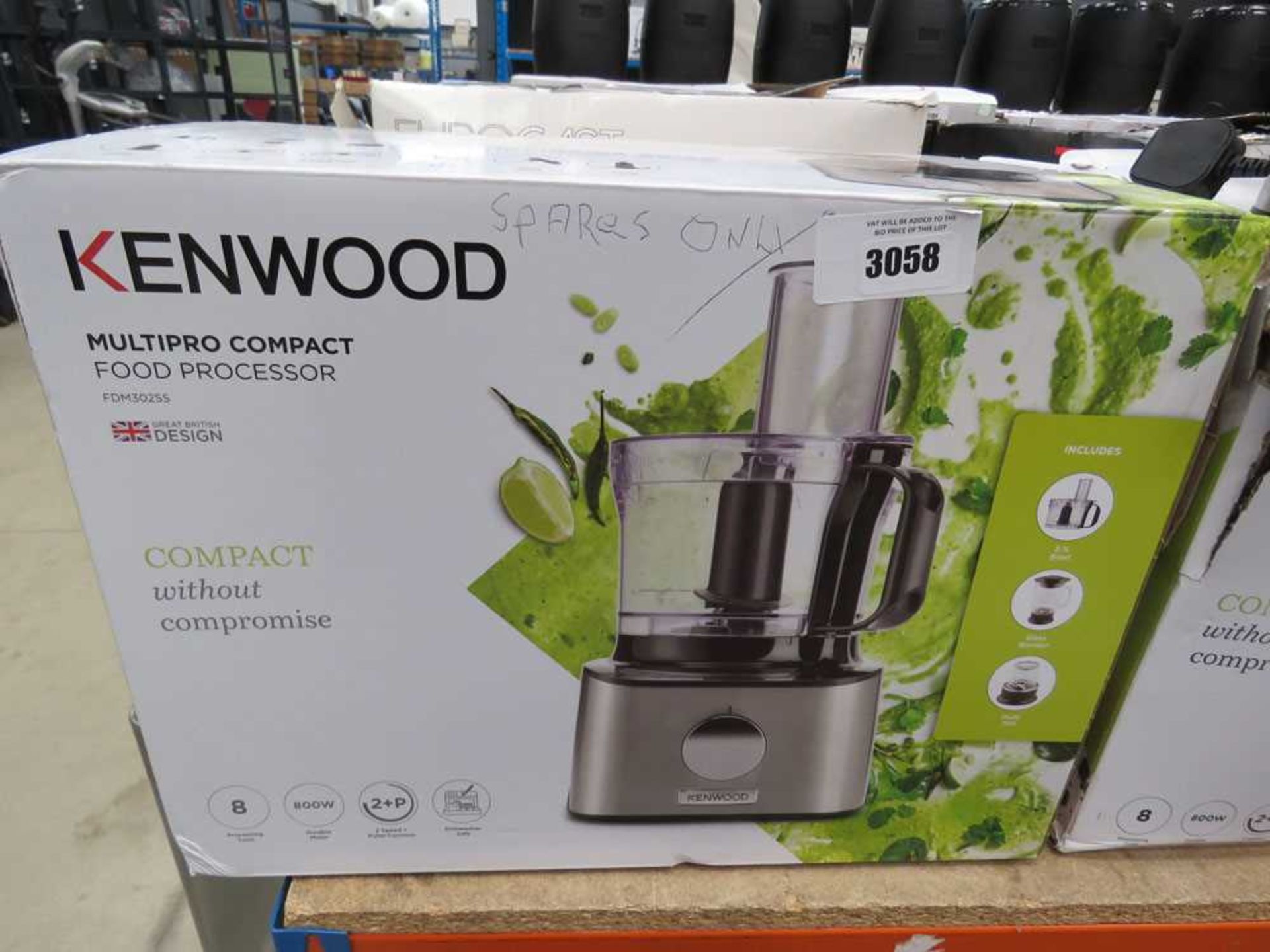 +VAT Kenwood food processor in box (accessories, no unit) - Image 2 of 2