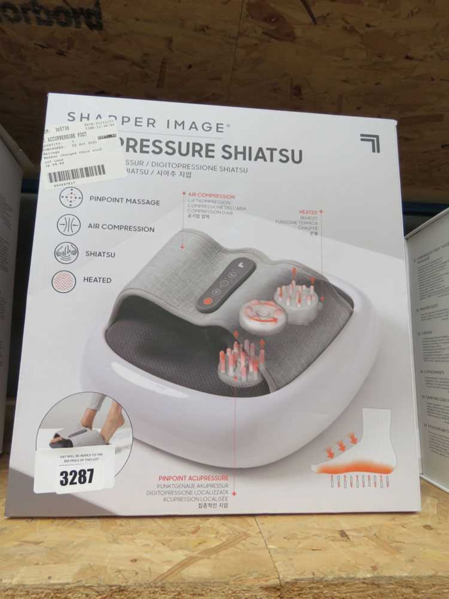 +VAT Sharper image foot massager in box