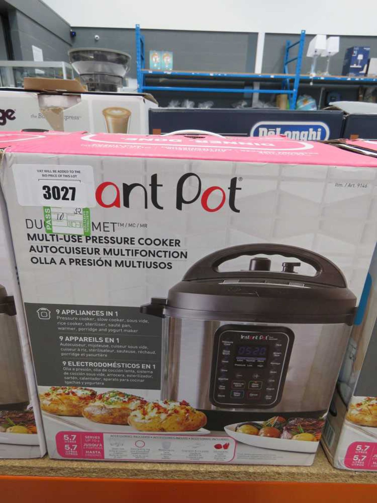+VAT Instant Pot Duo Gourmet multi use pressure cooker in box