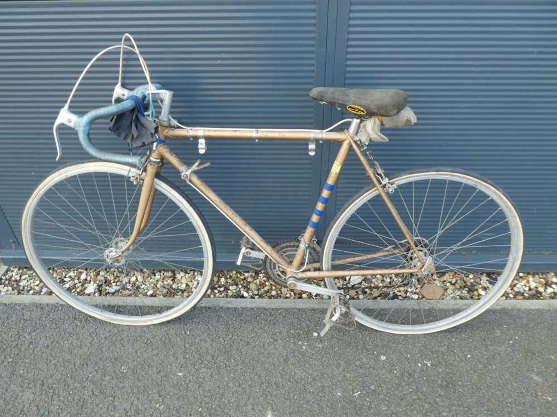 Gold vintage racing bike
