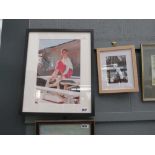 Framed and glazed photographic print of Audrey Hepburn