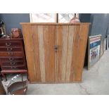 Pine double door cupboard