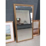 Rectangular mirror in gilt frame