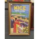 Reproduction Nice advertising print `