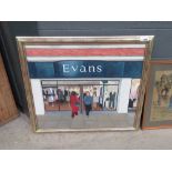 +VAT Endellion Lycett-Green (b. 1969), A view of an Evans store, unsigned, oil on canvas, 74.5 x